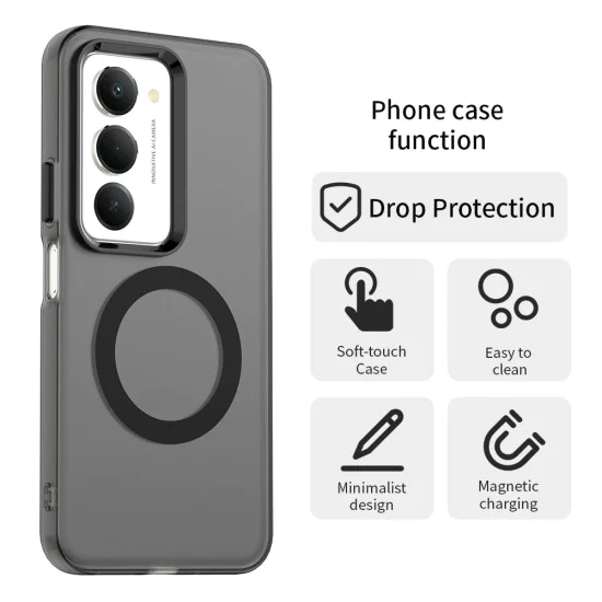 Калъф с MagSafe – Techsuit CandyCase – Xiaomi Redmi 15 4G / Redmi 15 5G – Черен