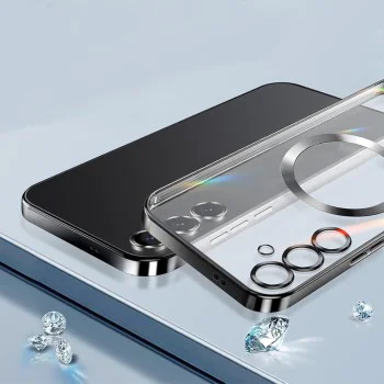 Калъф с MagSafe – Techsuit Luxury Crystal – Samsung Galaxy S25 FE – Розов