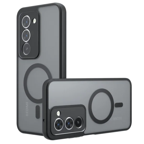 Калъф с MagSafe – Techsuit PureFrost – Xiaomi Redmi 15 4G / Redmi 15 5G – Матово черен