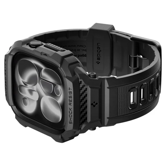 Калъф с каишка Spigen - Rugged Armor Pro (ACS11894) - Apple Watch 12 46mm - Черен