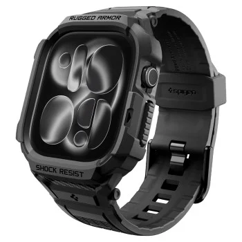 Калъф с каишка Spigen - Rugged Armor Pro (ACS11894) - Apple Watch 12 46mm - Черен