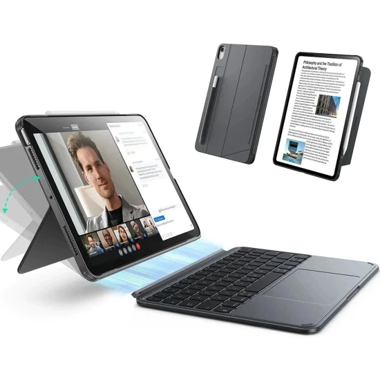 Калъф с клавиатура за iPad Air 13 (2024/2025) - ESR Shift Keyboard Case - Тъмносин