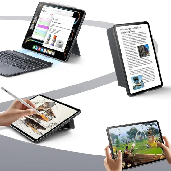 Калъф с клавиатура за iPad Air 13 (2024/2025) - ESR Shift Keyboard Case - Тъмносин