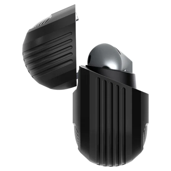 Калъф с метален държач за Samsung Galaxy Buds 3/3 Pro Spigen - Rugged Armor - черен