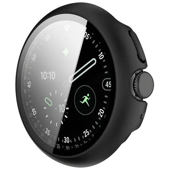 Калъф с протектор за Google Pixel Watch 4 (45mm) - Techsuit Defense360 Pro - Черен