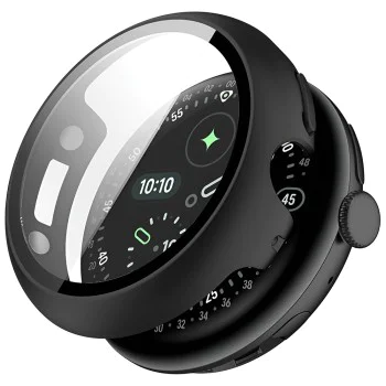 Калъф с протектор за Google Pixel Watch 4 (45mm) - Techsuit Defense360 Pro - Черен
