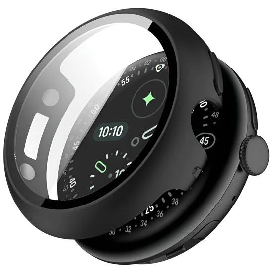 Калъф с протектор за Google Pixel Watch 4 (45mm) - Techsuit Defense360 Pro - Черен