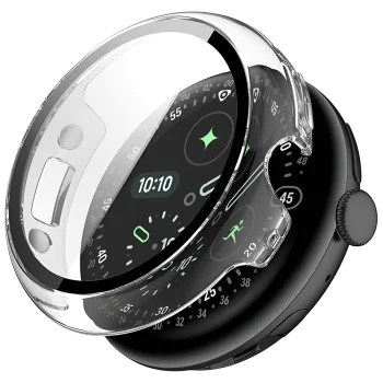 Калъф с протектор за Google Pixel Watch 4 (45mm) - Techsuit Defense360 Pro - Прозрачен