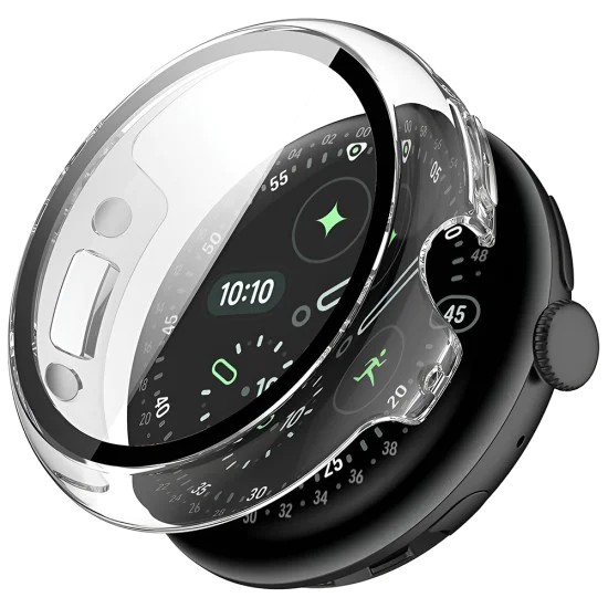 Калъф с протектор за Google Pixel Watch 4 (45mm) - Techsuit Defense360 Pro - Прозрачен
