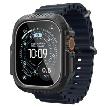 Калъф с протектор за дисплей за Apple Watch Ultra 4 / 3 / 2 / 1 (49mm) Lock Fit (ACS12054) - Spigen - Черен