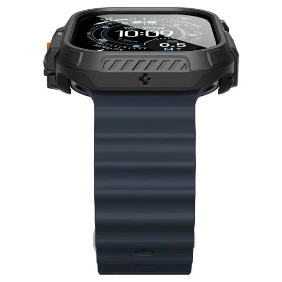 Калъф с протектор за дисплей за Apple Watch Ultra 4 / 3 / 2 / 1 (49mm) Lock Fit (ACS12054) - Spigen - Черен