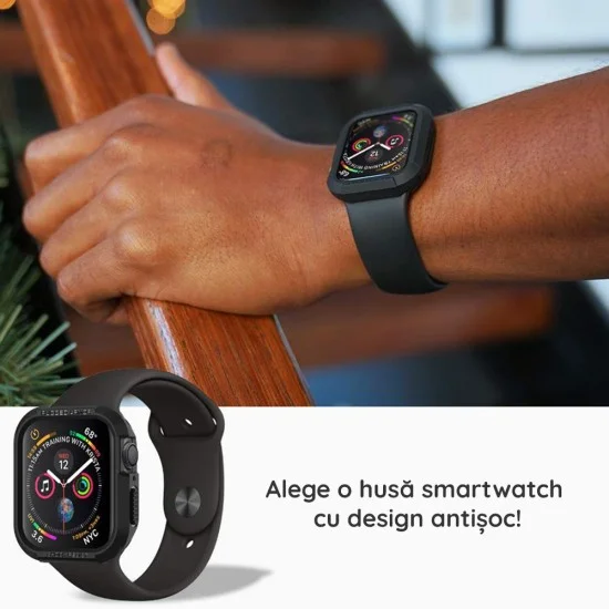 Калъф с протектор за дисплей за Apple Watch Ultra 4 / 3 / 2 / 1 (49mm) Rugged Armor Pro (ACS12053) - Spigen - Черен