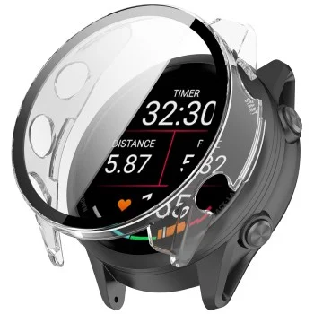 Калъф с протектор за екран Techsuit Defense360 Pro - Garmin Forerunner 70 / Forerunner 170 - Прозрачен