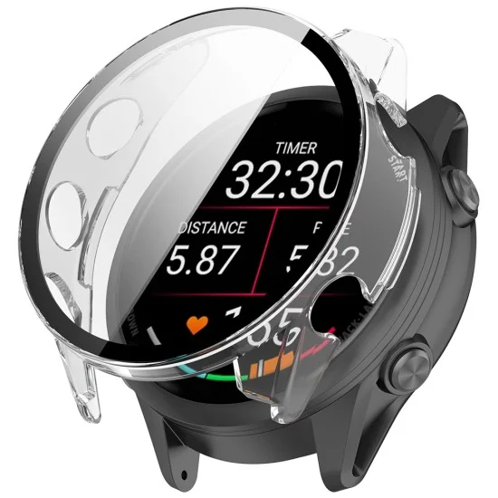 Калъф с протектор за екран Techsuit Defense360 Pro - Garmin Forerunner 70 / Forerunner 170 - Прозрачен
