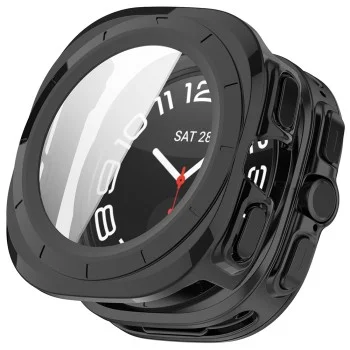 Калъф с протектор за екран Techsuit Defense360 Pro + Screen Protector - Samsung Galaxy Watch Ultra 2 - Черен