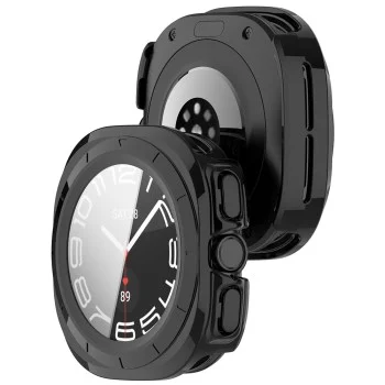 Калъф с протектор за екран Techsuit Defense360 Pro + Screen Protector - Samsung Galaxy Watch Ultra 2 - Черен