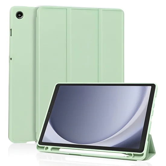 Калъф за таблет Samsung Galaxy Tab A11 / A9 - Techsuit Flex Trifold с държач за писалка - Матча