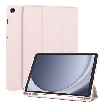 Калъф за таблет Samsung Galaxy Tab A11 / A9 - Techsuit Flex Trifold с държач за писалка - Розов