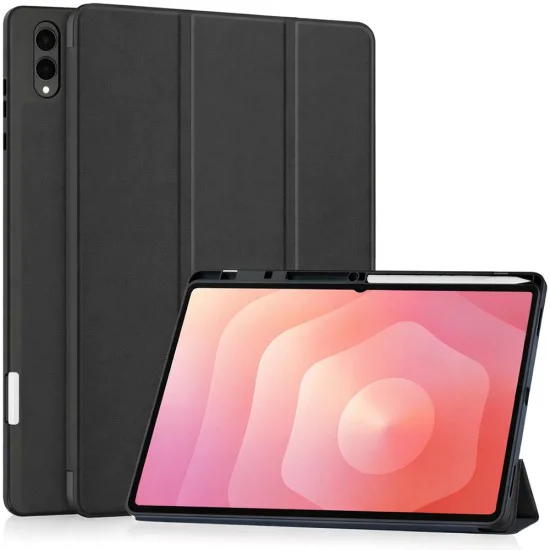 Калъф за таблет Samsung Galaxy Tab S11 Ultra - Techsuit Flex Trifold с държач за писалка - Черен