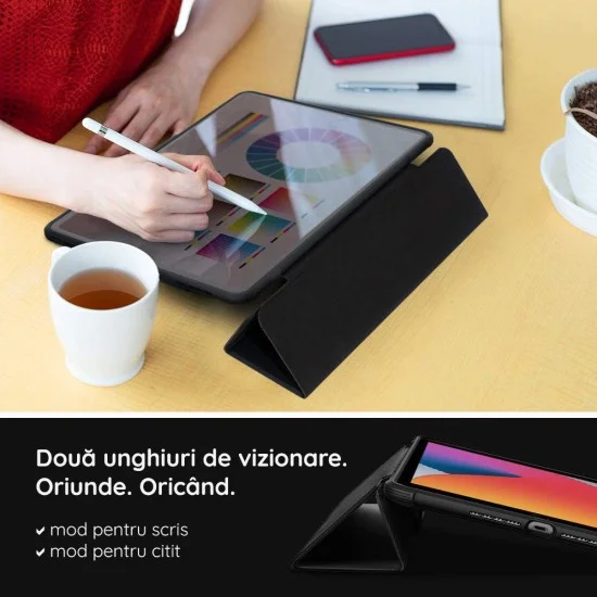 Калъф за таблет за Samsung Galaxy Tab S12 Plus Rugged Armor Pro (ACS11822) - Spigen - Черен