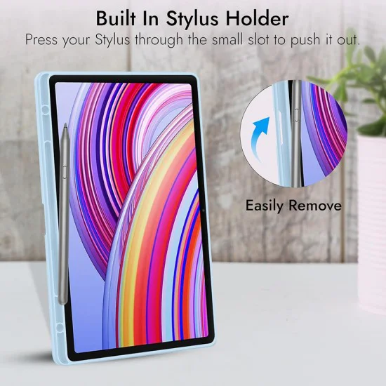 Калъф за таблет Xiaomi Redmi Pad 2 Pro - Techsuit Flex Trifold с държач за писалка - Сив