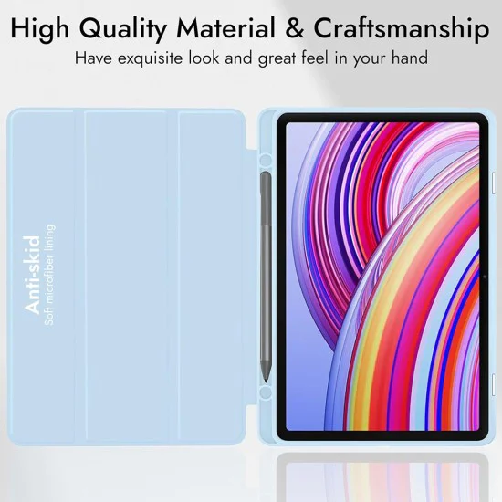 Калъф за таблет Xiaomi Redmi Pad 2 Pro - Techsuit Flex Trifold с държач за писалка - Сив