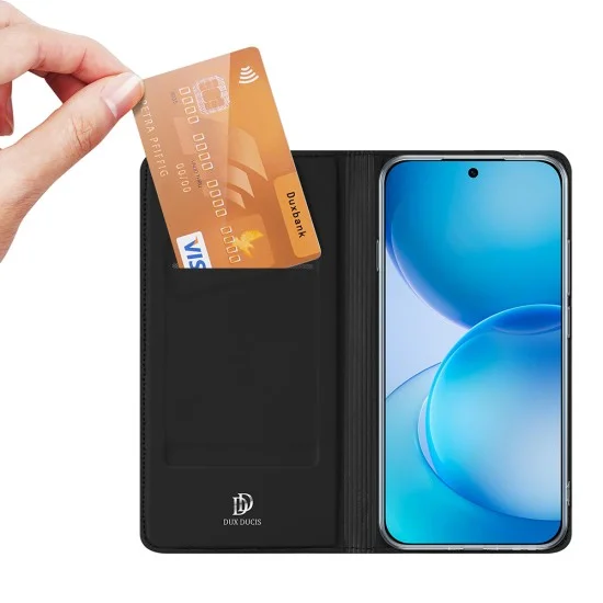 Калъф тефтер Dux Ducis Skin Pro - Oppo Reno16 / Oppo Reno16 Pro - Черен
