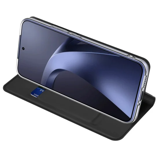 Калъф тефтер Dux Ducis Skin Pro - Xiaomi 17T Pro - Черен