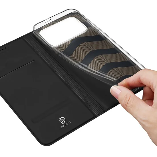 Калъф тефтер Dux Ducis Skin Pro - Xiaomi Poco F8 Pro - Черен