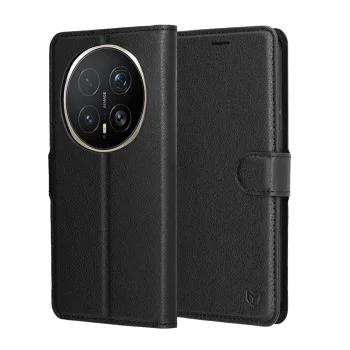 Калъф тефтер – Honor Magic8 Pro – Techsuit Leather Folio – Черен