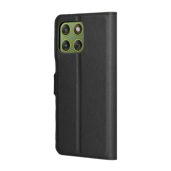 Калъф тефтер – Motorola Edge 70 – Techsuit Leather Folio – Черен
