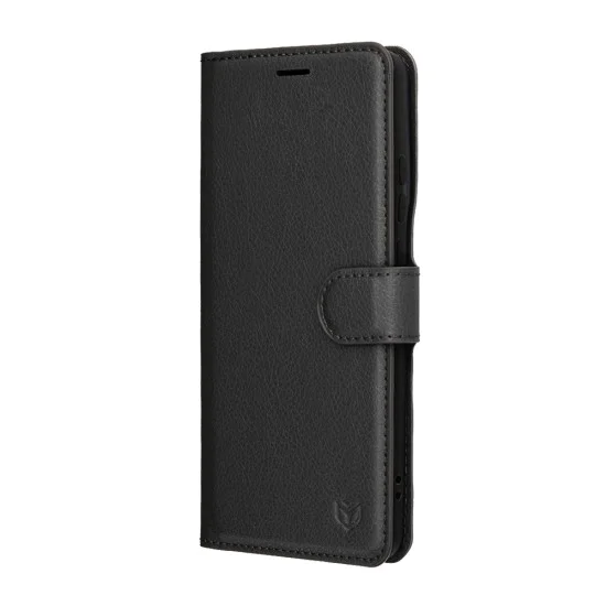 Калъф тефтер – Motorola Edge 70 – Techsuit Leather Folio – Черен