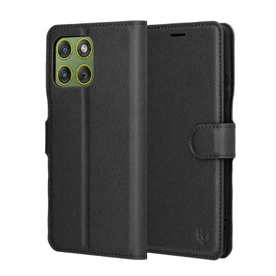 Калъф тефтер – Motorola Edge 70 – Techsuit Leather Folio – Черен