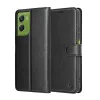 Калъф тефтер – Motorola Moto G06 – Techsuit Leather Folio – Черен