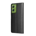 Калъф тефтер – Motorola Moto G06 – Techsuit Leather Folio – Черен