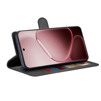 Калъф тефтер – Oppo A6 Pro 4G / A6 Pro 5G – Techsuit Diary Book – Черен
