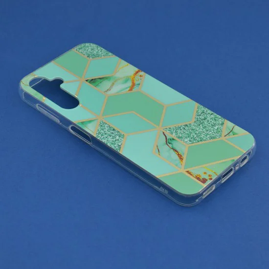 Калъф за телефон Husa за Samsung Galaxy A14 4G / A14 5G - Techsuit - Marble Series - Green Hex
