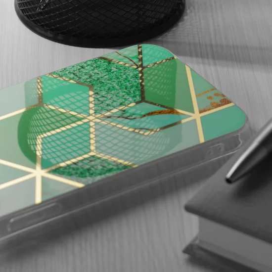 Калъф за телефон Husa за Samsung Galaxy A14 4G / A14 5G - Techsuit - Marble Series - Green Hex