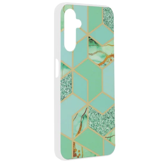 Калъф за телефон Husa за Samsung Galaxy A14 4G / A14 5G - Techsuit - Marble Series - Green Hex