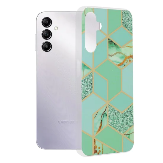 Калъф за телефон Husa за Samsung Galaxy A14 4G / A14 5G - Techsuit - Marble Series - Green Hex