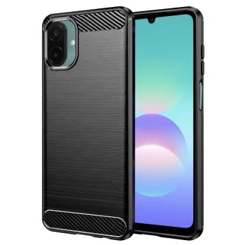 Калъф за телефон за Samsung Galaxy A08 4G / A07 5G Carbon Silicone - Techsuit - Черен