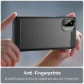 Калъф за телефон за Samsung Galaxy A08 4G / A07 5G Carbon Silicone - Techsuit - Черен