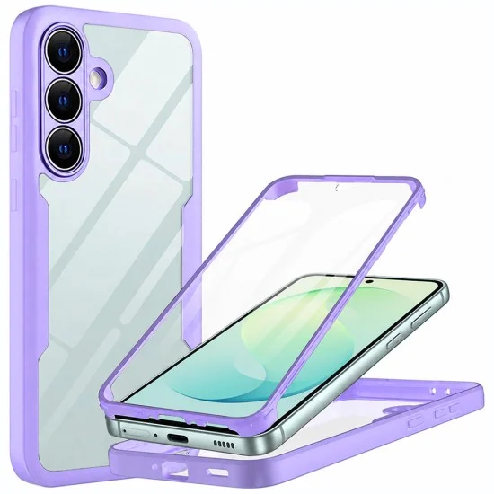Калъф за телефон за Samsung Galaxy S26 FE ColorVerse 360 Series с протектор за дисплей - Techsuit - Лилав