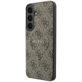 Калъф за телефон за Samsung Galaxy S26 FE Leather 4G Embossed Ring Classic Logo MagSafe (GUHMS26FEP4MSEGW) - Guess - Кафяв