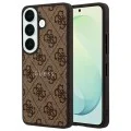Калъф за телефон за Samsung Galaxy S26 FE Leather 4G Embossed Ring Classic Logo MagSafe (GUHMS26FEP4MSEGW) - Guess - Кафяв