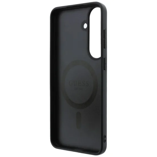 Калъф за телефон за Samsung Galaxy S26 FE Leather 4G Embossed Ring Classic Logo MagSafe (GUHMS26FEP4MSEGW) - Guess - Кафяв