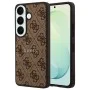 Калъф за телефон за Samsung Galaxy S26 FE Leather 4G Embossed Ring Classic Logo MagSafe (GUHMS26FEP4MSEGW) - Guess - Кафяв