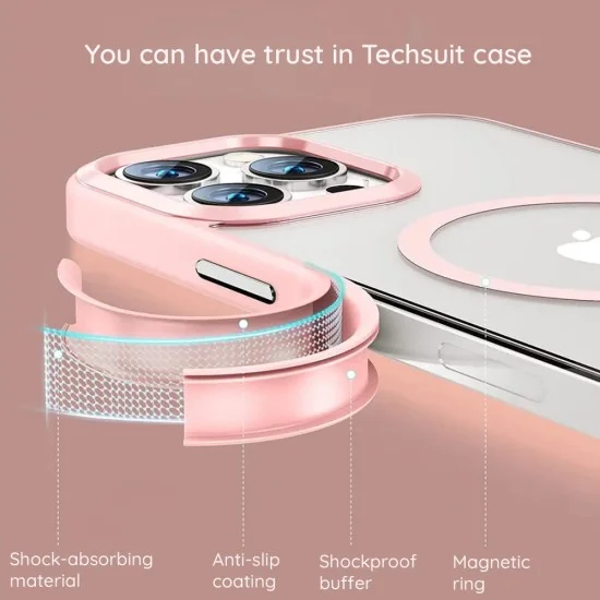 Калъф за телефон за Samsung Galaxy S26 FE MagSafe Pro - Techsuit - Лилав