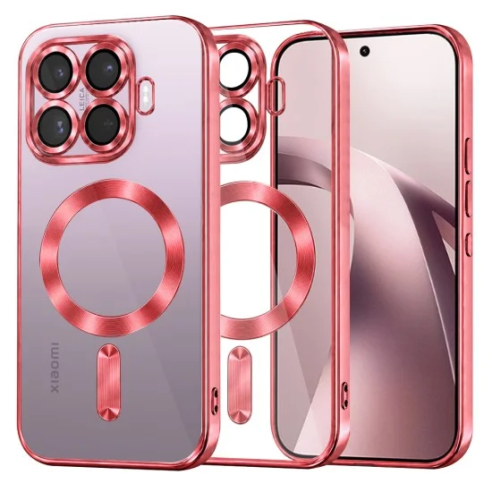 Калъф за телефон за Xiaomi 17T Luxury Crystal MagSafe - Techsuit - Червен