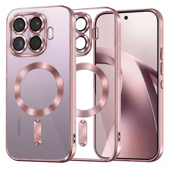 Калъф за телефон за Xiaomi 17T Luxury Crystal MagSafe - Techsuit - Розов